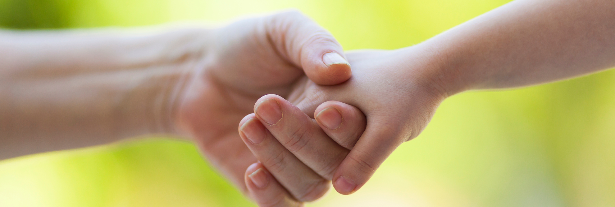 Mother and children hands