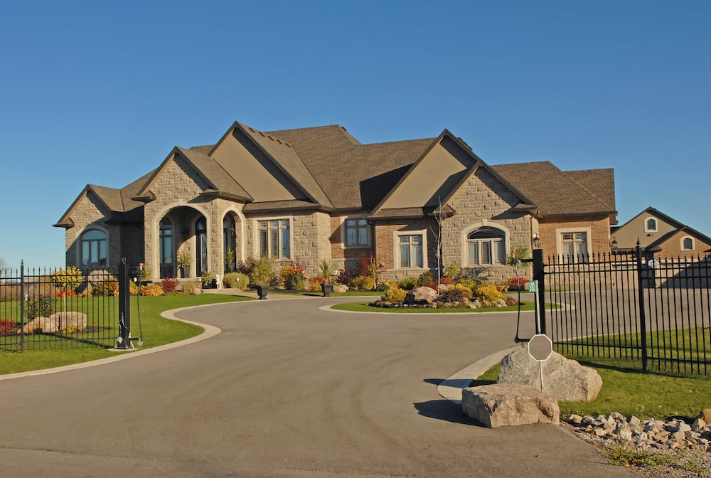 large house driveway